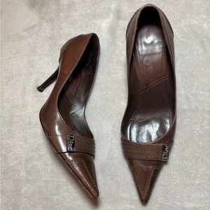 Christian Dior Vintage Brown Leather Heels